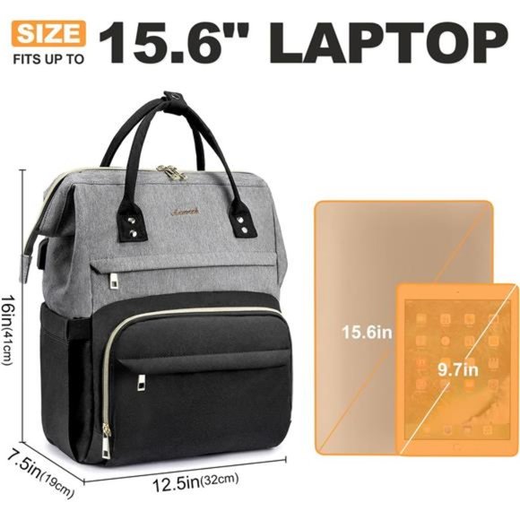 Laptop Backpack for Women Fashion Business Computer Backpacks Travel Bags Purse - Picture 5 of 6